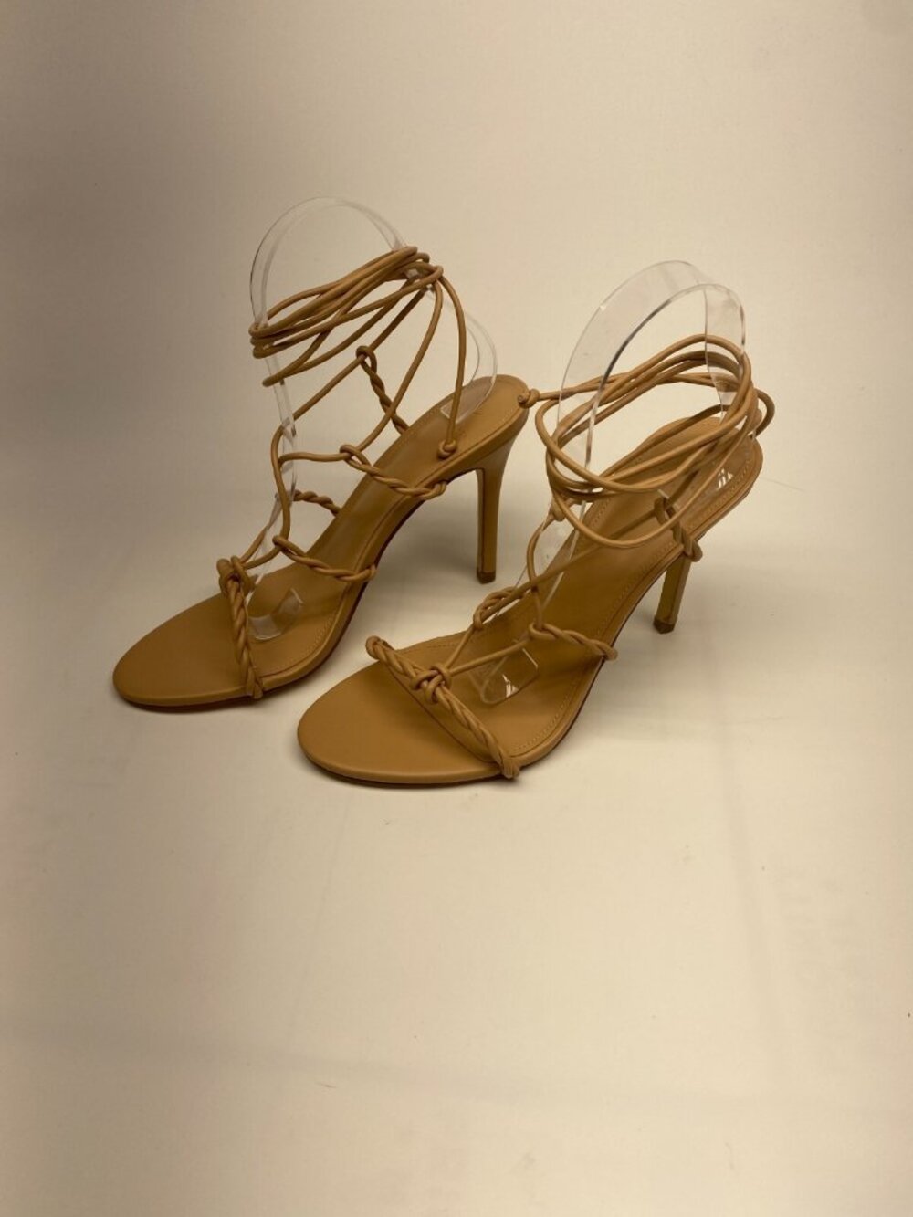 Marc Fisher LTD Women's Bea Light Natural Heeled Sandal Sz 8.5